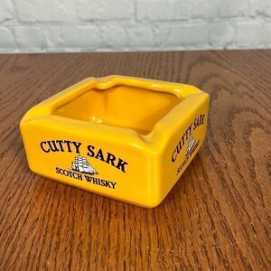 Vintage Cutty Sark Tall Ship Ceramic Ashtray or Succulent Planter